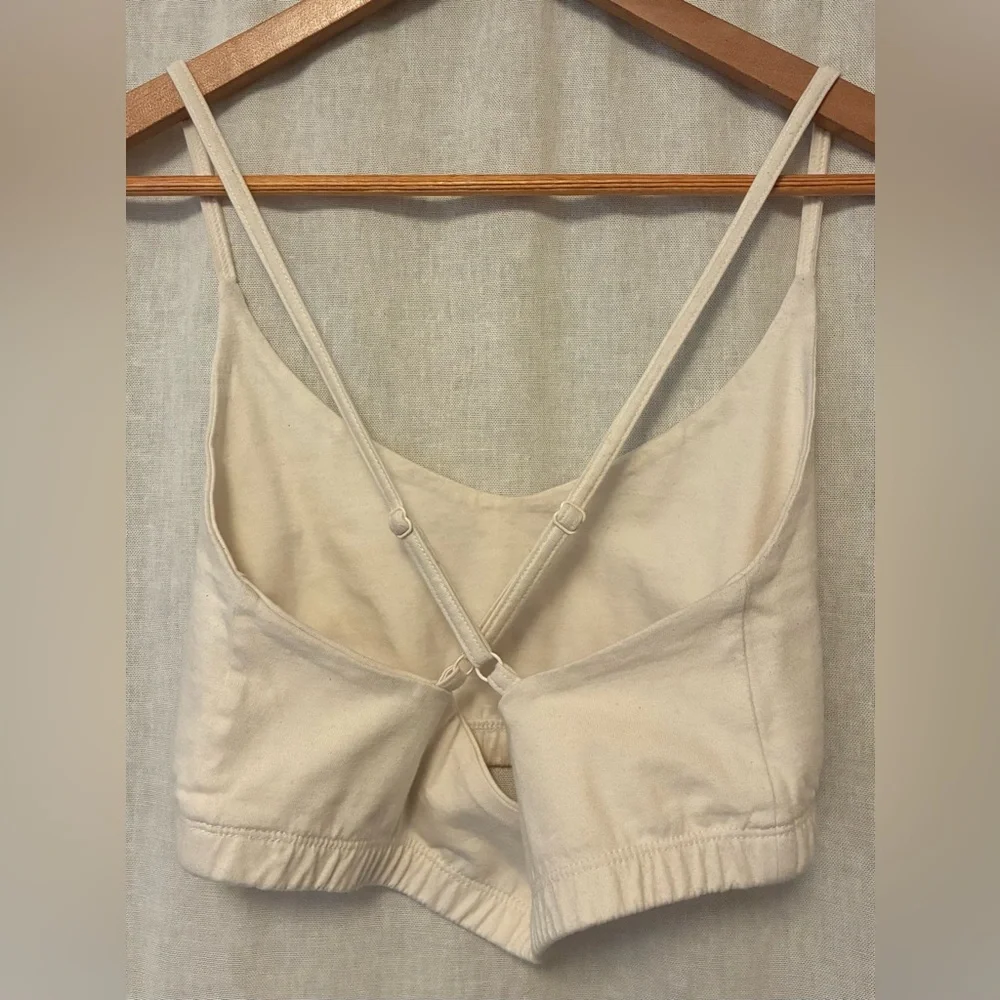 Q for Quinn Criss-Cross Bralette - 100% Organic Cotton - Picture 2 of 2